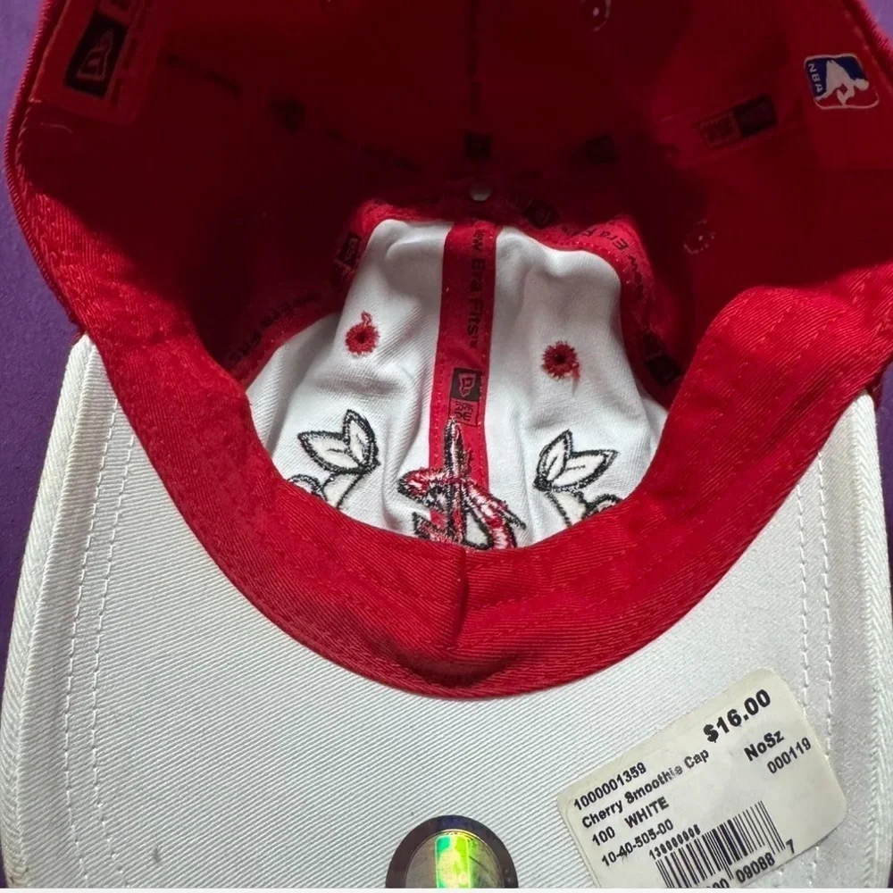 New Era Youth Red and White Cherry Cavaliers Cap